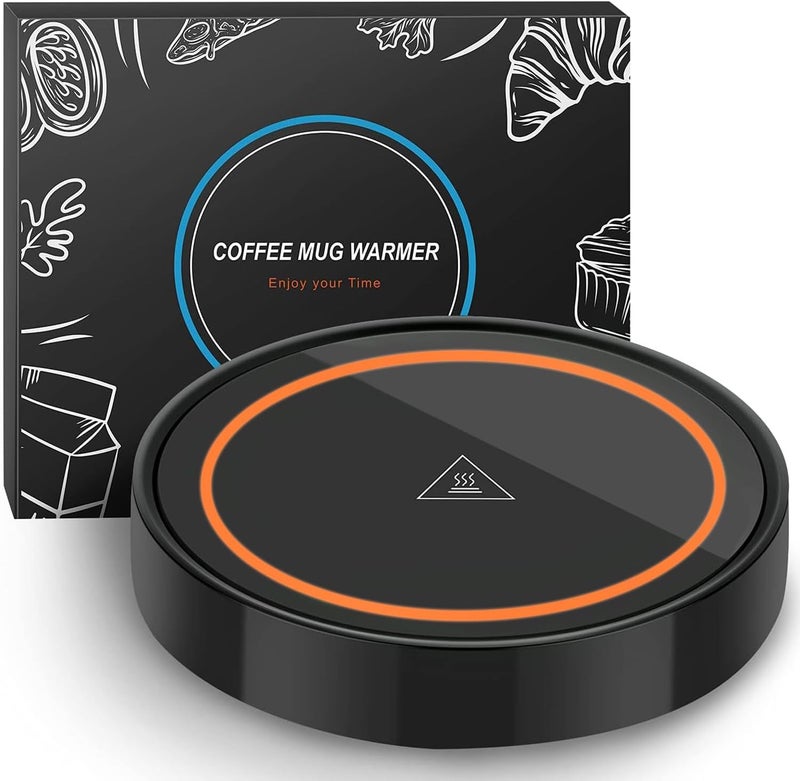 Dimux Coffee Mug Warmer for Desk,Heating Plate Electric Cup Warmers for Men Women Adult (D + Orange Light) - Image 1